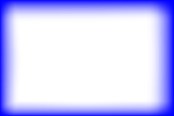 Abstract composition of a bold black rectangle bordered by an electric blue background isolated on transparent background