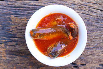Canned sardine and tomato sauce