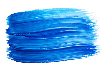 Blue Watercolor Stroke Texture PNG with Transparent Background.