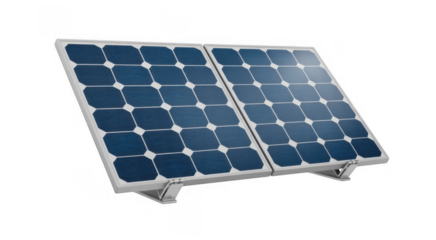 Solar panel energy renewable green isolated on a transparent background