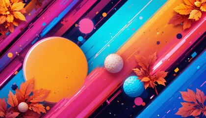 colorful balls on wooden background