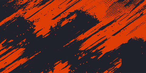 Orange grunge brush abstract background dynamic design vector