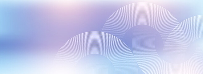 Modern digital abstract blue background with circular lines. Geometric stripe line art design for poster, brochure, cover, website, header, web banner, presentation