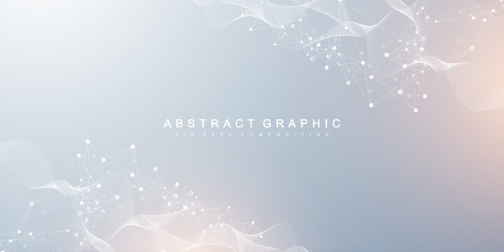 Global network connection banner design template. Header social network communication in the global business concept. Big data visualization. Internet technology