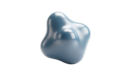 Smooth Blue Amorphous Blob with Reflections