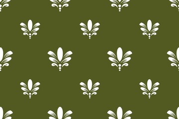 Vintage floral design featuring a seamless pattern of hibiscus flowers and spring leaves for nature inspired textile wallpaper decoration and summer fabric illustration