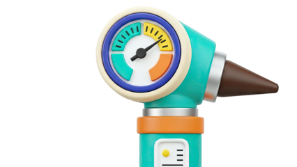 Stylized Otoscope with Colorful Gauge