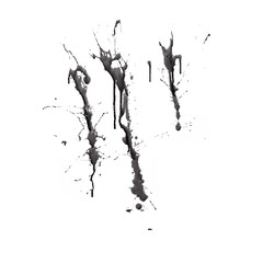 Pixelated Black Blob Shape on White Background abstract border isolated on a transparent background