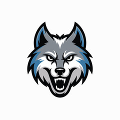 Fototapeta premium Wolf head mascot logo vector art illustration