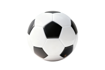Classic Black and White Soccer Ball Isolated