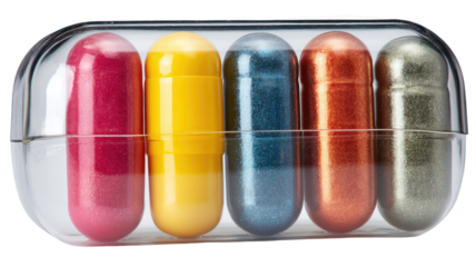 A 3d vector illustration set of colorful pills and capsule medication icons featuring medical drug symbols for pharmacy and healthcare design concepts