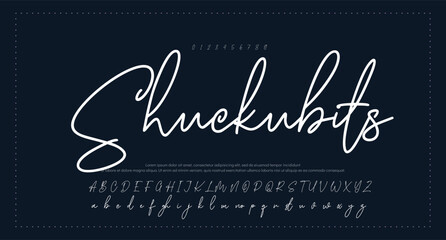 elegant handwritten font that captures a realistic signature style, great for personal logos and stationery. 