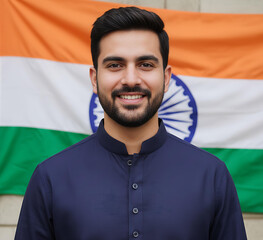 Men Wearing Tricolour Kurta For Republic Day Celebrations
