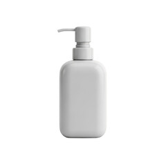 White Soap Dispenser Bottle with Pump, Modern Bathroom Hygiene Container, Clean Design, isolated on transparent background