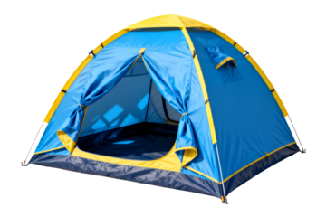 Blue and Yellow Outdoor Camping Tent