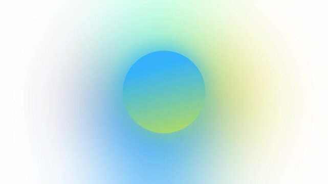 An abstract loop animation featuring a smooth, circular green light glow white background. The soft gradient and flowing motion for AI chatbox