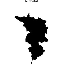 Nuthetal (Brandenburg) blank outline map