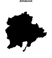 Zehdenick (Brandenburg) blank outline map