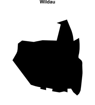 Wildau (Brandenburg) blank outline map
