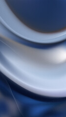Sleek Metallic Waves in Blue and Silver Abstract