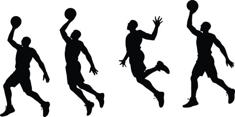 basketball player silhouette vector
