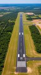 Aerial View of Runway 23 at an Airport.