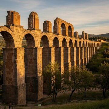 Ancient Roman Aqueduct of Zaghouan - A Historical Engineering Marvel.