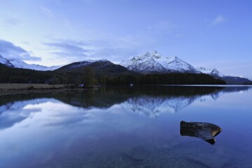 Morning Atmosphere Lake Sils Behind