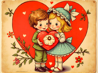 Vintage Valentine&rsquo;s Day Romantic Background