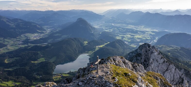 Summit of the Schaffauer, Hintersteiner See at Wilder Kaiser, Tyrol, Austria