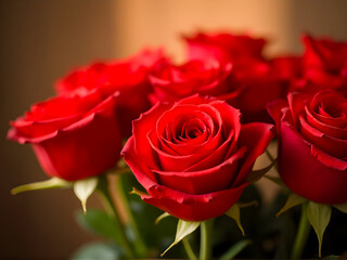 Romantic Red Roses for Valentine&rsquo;s Day