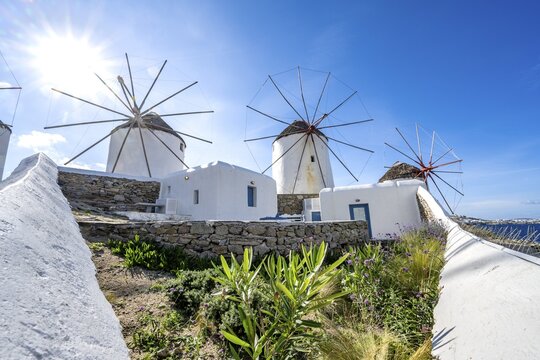 Cycladic Windmills, Kato Milli, Mykonos Town, Mykonos, Greece