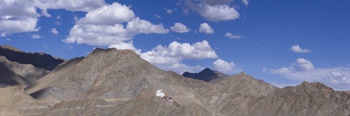 Namgyal Tsemo Gompa Monastery on Tsenmo Hill, a vantage point over Leh, Ladakh, Jammu and Kashmir, India