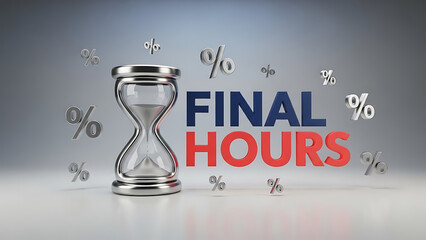 Final Hours Sale Countdown Hourglass Percent Sign Offer