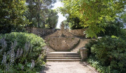 Beautiful statue in a park, Barcelona, Catalonia, Spain