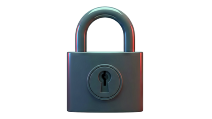 Dark Grey Padlock with Keyhole