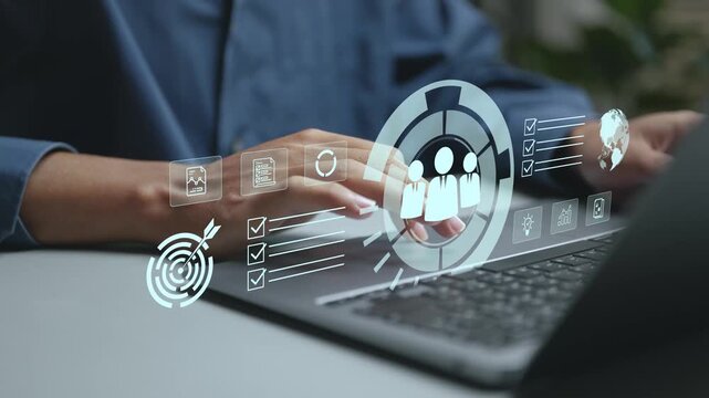 Customer insight marketing with data analytics, customer behavior analysis and performance dashboard. Using insights to improve targeting, strategy and business growth in digital marketing.