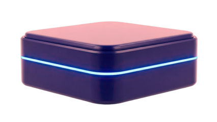 Modern blue electronic device with glowing blue accent