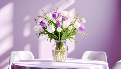purple flowers in a vase