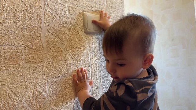 Toddler Reaching for Light Switch