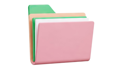 Stack of Colorful Folders