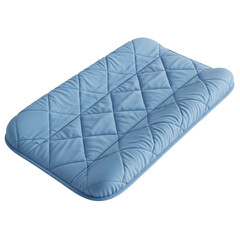 Naklejka premium Blue quilted cushion isolated on transparent background