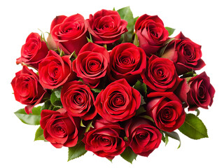 Naklejka premium Bouquet of red roses on black background flowers floral arrangement 1