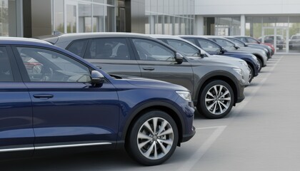 A fast luxury silver sports car and a new black automobile drive with speed on the open road