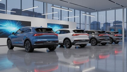 A fast police car in motion drives through city traffic on a blurred highway road, showcasing speed and modern automobile transportation