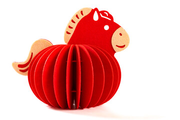 Chinese New Year of Horse 2026 mascot on white