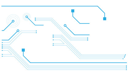 Abstract digital technology futuristic internet network speed connection white and blue background. Technology background with crossed lines and dots.