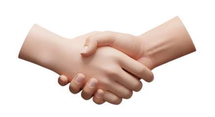 Two People Shaking Hands in a Professional Handshake Gesture isolated PNG with Transparent Background