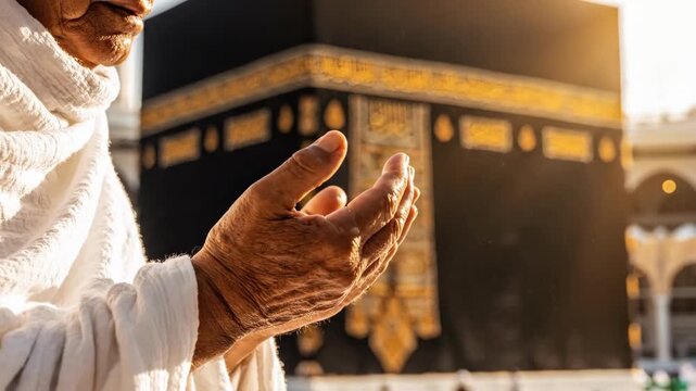 A person reaching out a hand to touch a stone statue of the ancient Egyptian lion god Sekhmet
