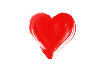 Fototapeta premium Red Watercolor Heart-Shaped Hand-Painted Illustration for Valentine’s Day